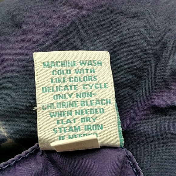 Calypso St. Barth Purple Tie Dye 100% Silk Top - Picture 6 of 6